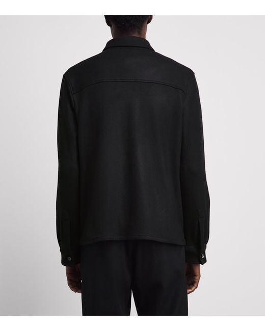Marco Pescarolo Black Stretch-Cashmere 2-Way Zip Jacket for men