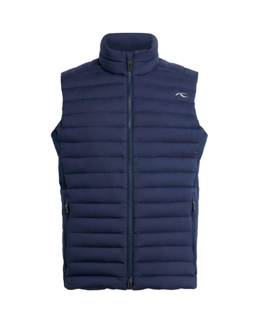 Kjus Blue Water-Repellent Blackcomb Down Gilet for men