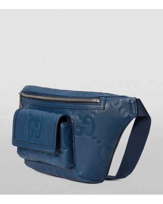 Gucci Blue Leather Jumbo Gg Belt Bag for men
