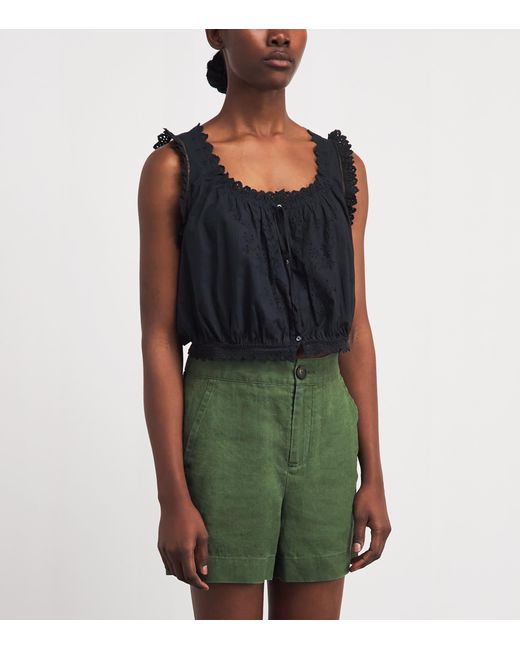 Doen Black Organic Cotton Traveler Blouse