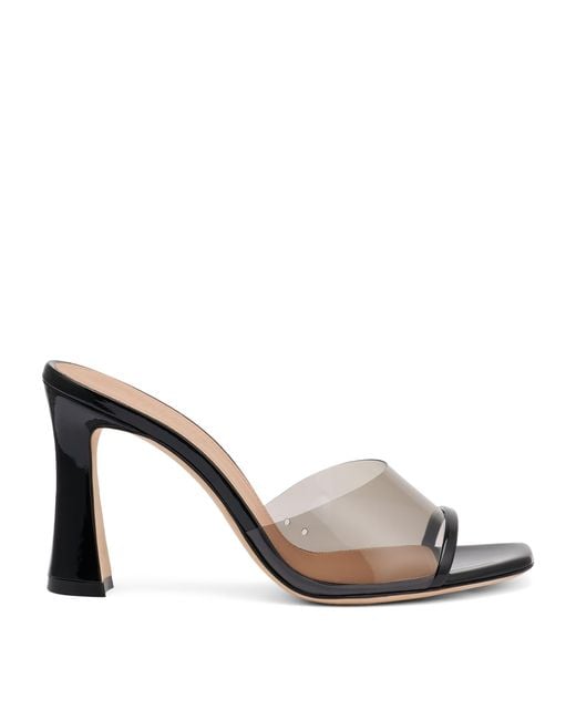 Malone Souliers Black Pvc Roxanne Heeled Sandals 90