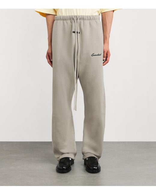 Fear Of God Gray Cotton-Blend Open-Cuff Sweatpants for men