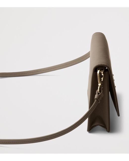 Prada Brown Mini Saffiano Leather Shoulder Bag