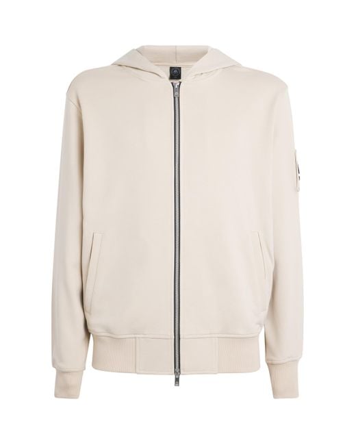 Moose Knuckles Natural Cotton Hartsfield Zip-Up Hoodie for men
