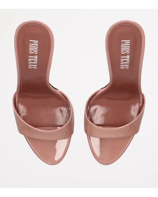 Paris Texas Pink Patent Leather Lidia Mules 105