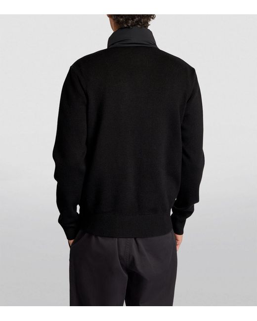 Mackage Black Wool-blend Hybrid Jacket for men