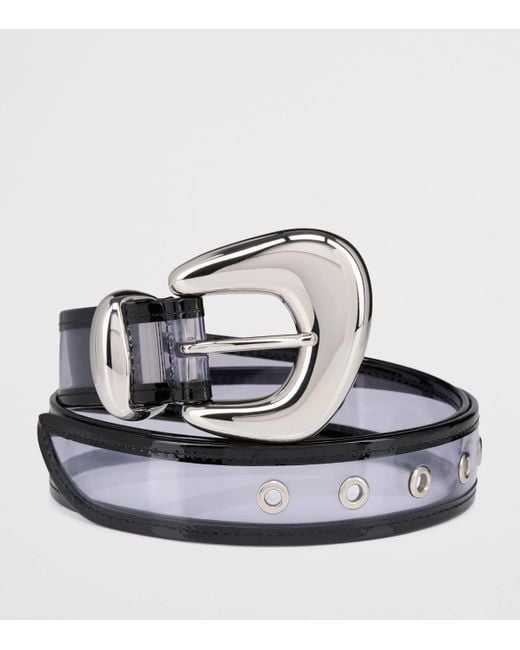 Christian Louboutin Black Bubble Pvc Patent Leather Belt