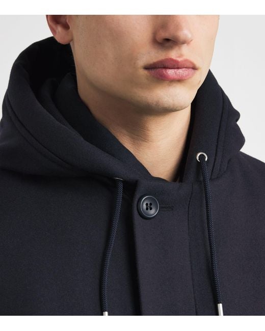 Sandro Blue Wool-Cashmere-Blend Padded Parka for men