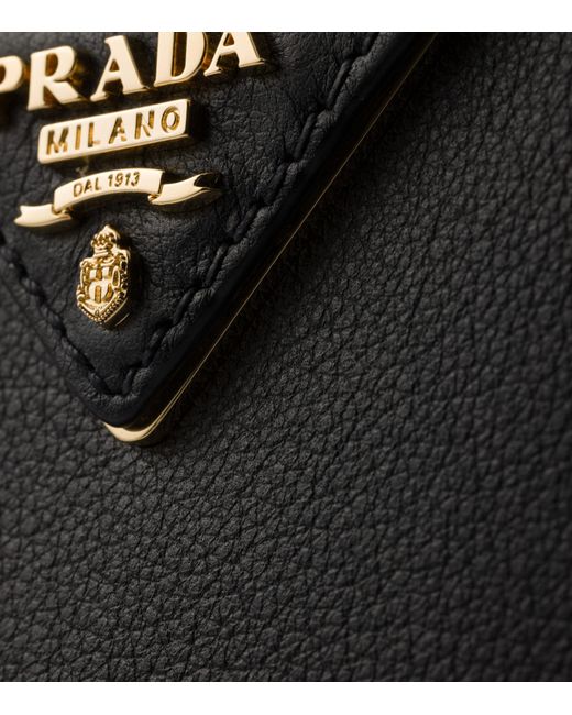 Prada Black Small Leather Galleria Top-Handle Bag
