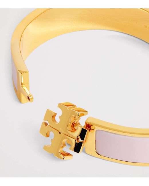 Tory Burch Metallic Enamelled Kira Hinge Bangle