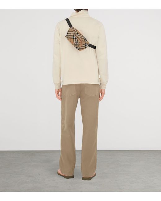 Burberry Natural Small Check Belt Bag for men