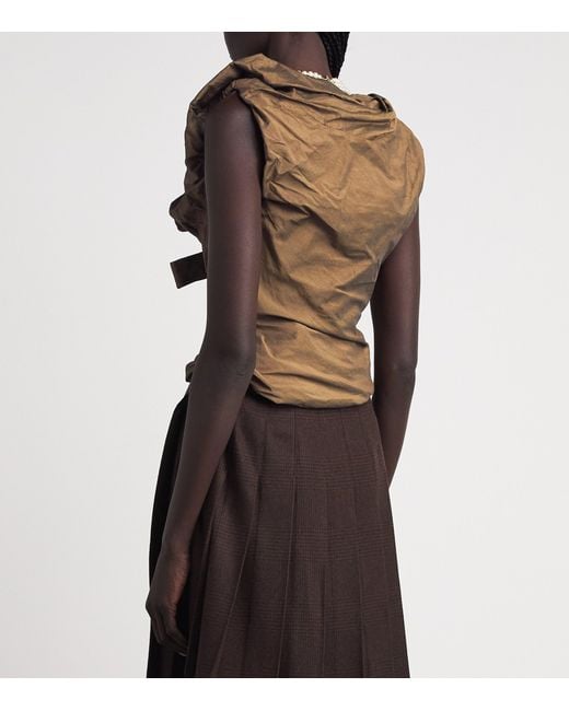 Vivienne Westwood Natural Ruched Kendall Corset Top