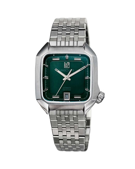 March LA.B Gray Stainless Steel Am2 Slim Automatic Watch 36mm