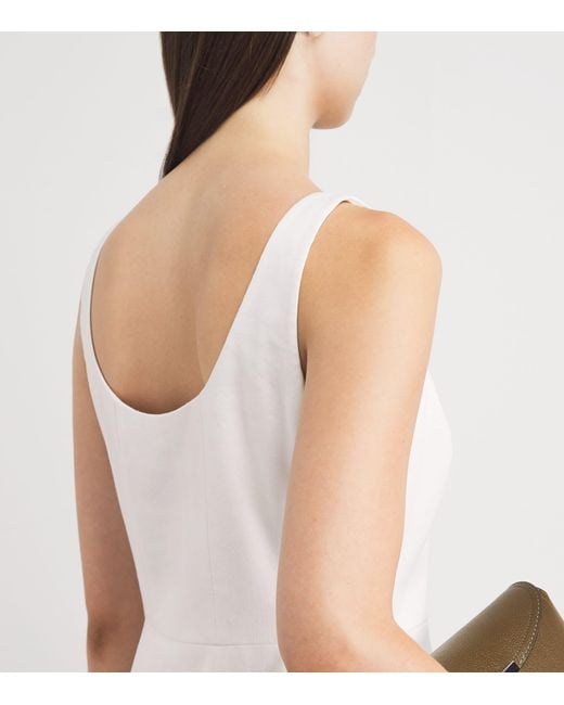 Theory White Linen-Blend Mini Dress