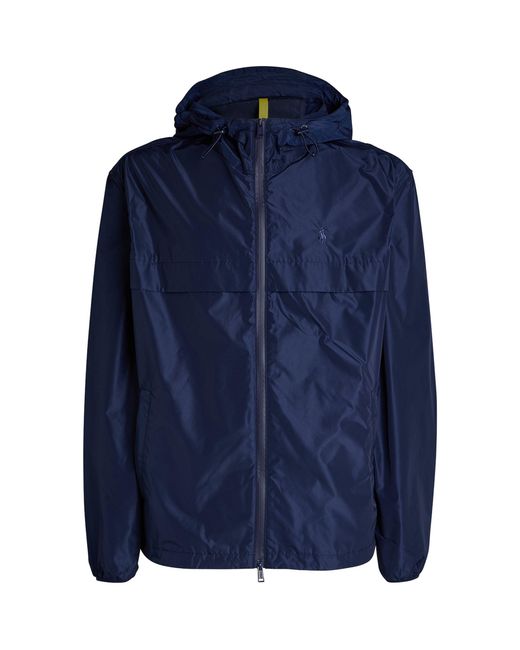 Polo Ralph Lauren Blue Water-repellent Hooded Jacket for men