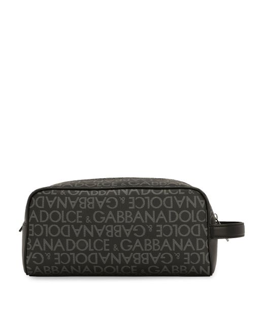 Dolce & Gabbana Black Monogram Wash Bag for men