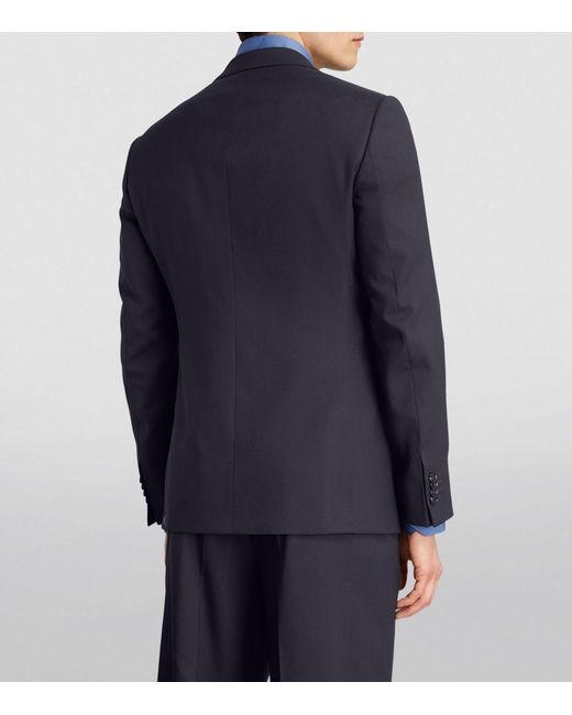 Giorgio Armani Blue Stretch-wool Single-breasted Two-piece Suit for men