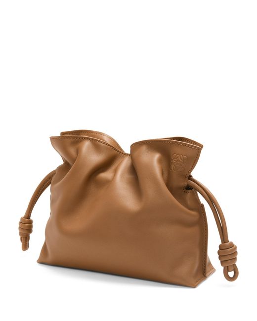 Loewe Brown X Suna Fujita Mini Leather Flamenco Clutch Bag