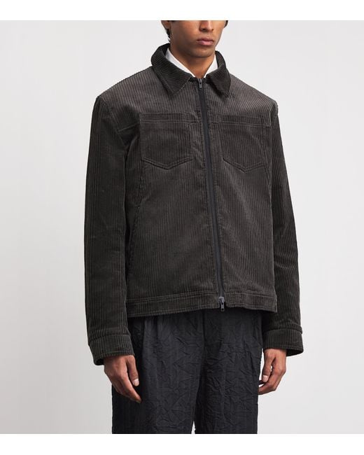 Oliver Spencer Black Stretch-Cotton Corduroy Norton Jacket for men