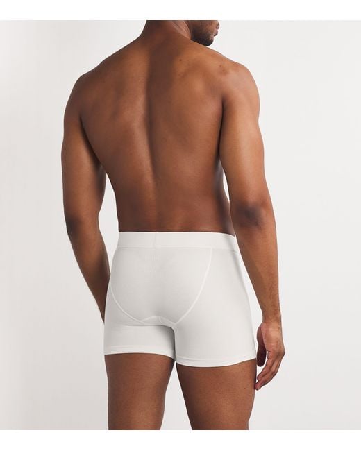 Skims White Stretch-Jersey Boxers for men