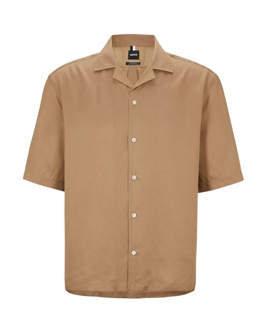 Boss Natural Relaxed-fit Short-sleeved Shirt for men