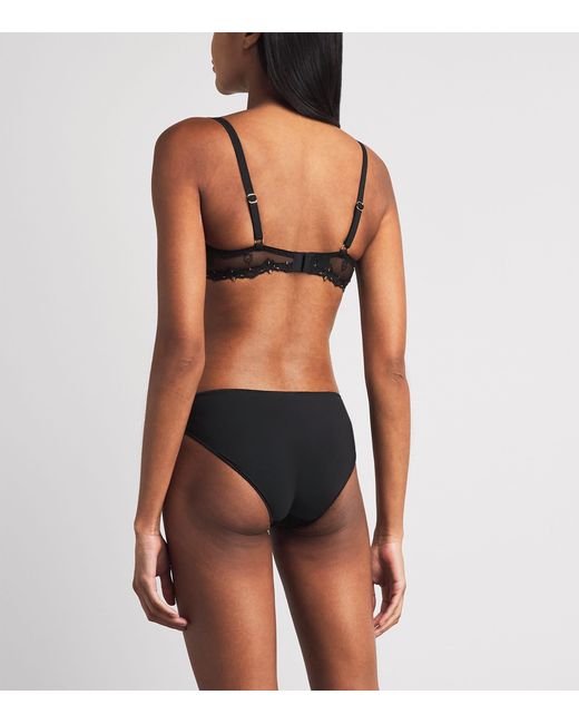 Chantelle Gray Lace Champs Elysées Tanga Briefs