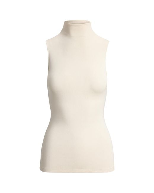 Ralph Lauren Natural Stretch-Silk Naomie Tank Top
