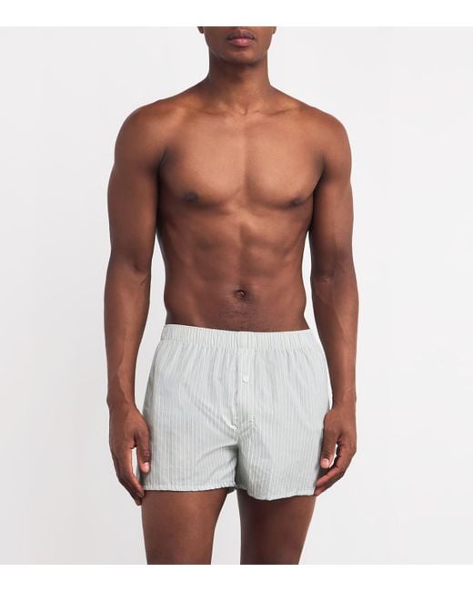 Hanro Gray Cotton Fancy Boxers for men