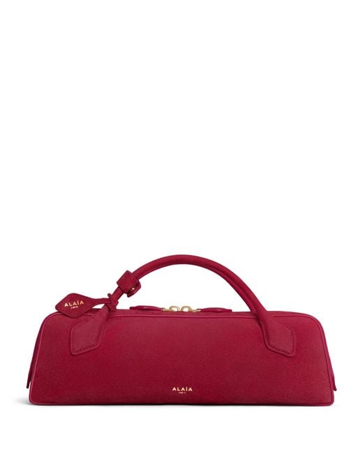 Alaïa Red Suede Le Teckel Clutch Bag