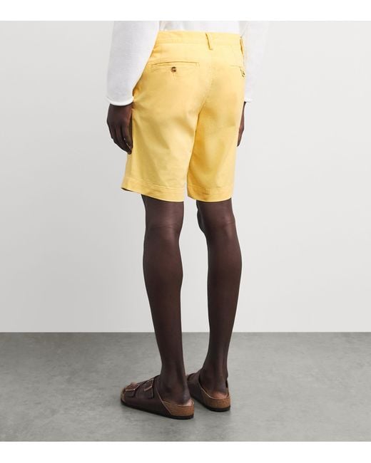 Polo Ralph Lauren Yellow Stretch-Cotton Bedford Shorts for men