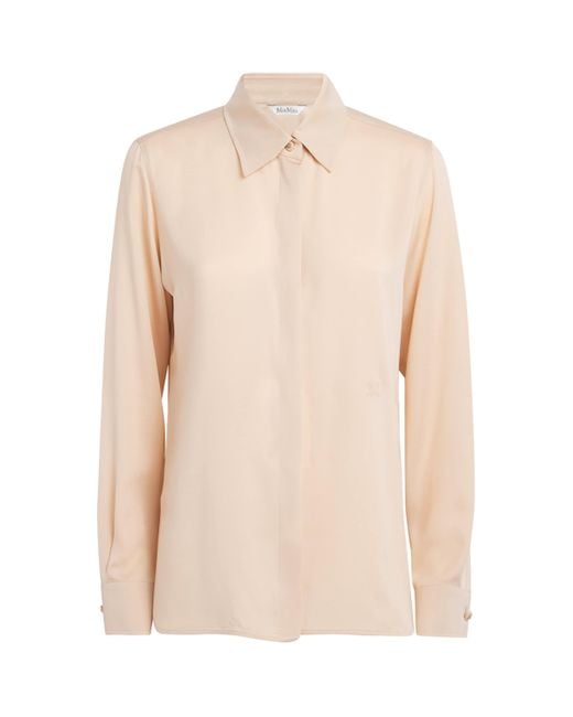 Max Mara Natural Silk Embroidered Shirt