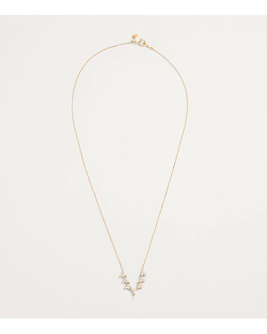 PERSÉE Metallic And Diamond Triangle Tennis Necklace