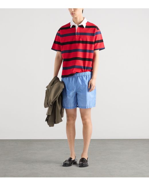 Prada Blue Re-Nylon Swim Trunks for men