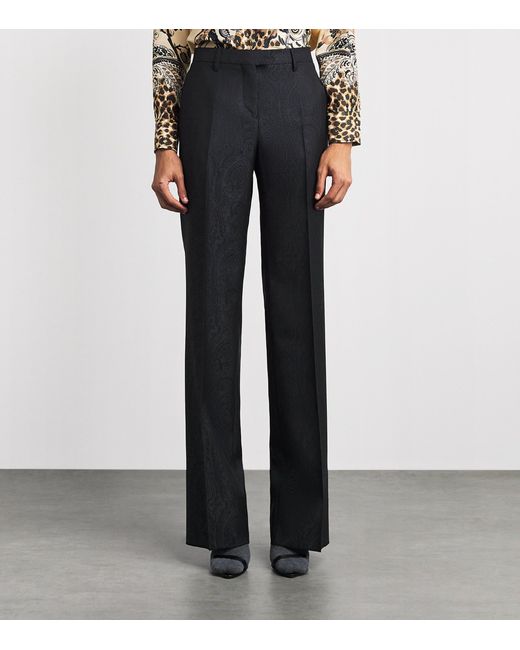Etro Blue Wool Paisley Trousers
