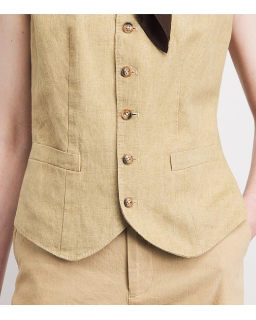 Polo Ralph Lauren Natural Linen-Blend Waistcoat