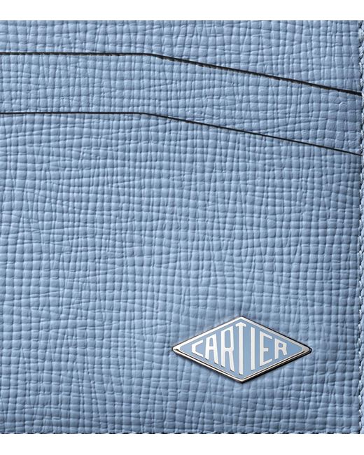 Cartier Blue Leather Losange Card Holder for men