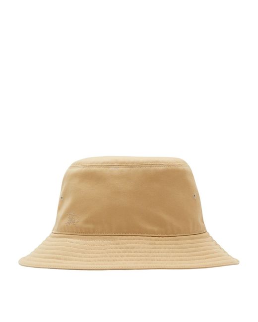 Burberry Reversible Check Print Bucket Hat in Natural for Men