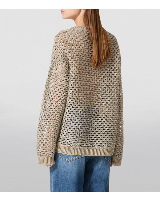 Valentino Garavani Natural Sparkling Net Sweater