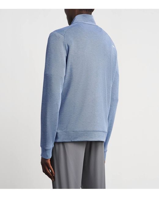 Kjus Blue Essentials Quarter-Zip Sweatshirt for men