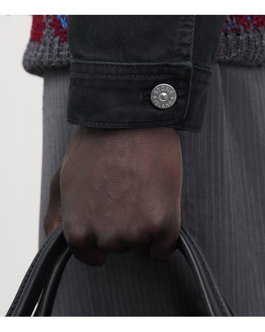 Stone Island Black Denim Coach Jacket for men