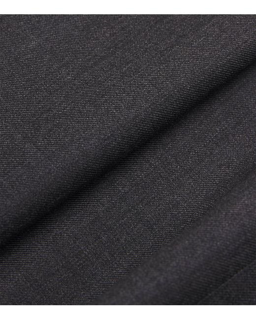 Canali Blue Wool Straight Trousers for men