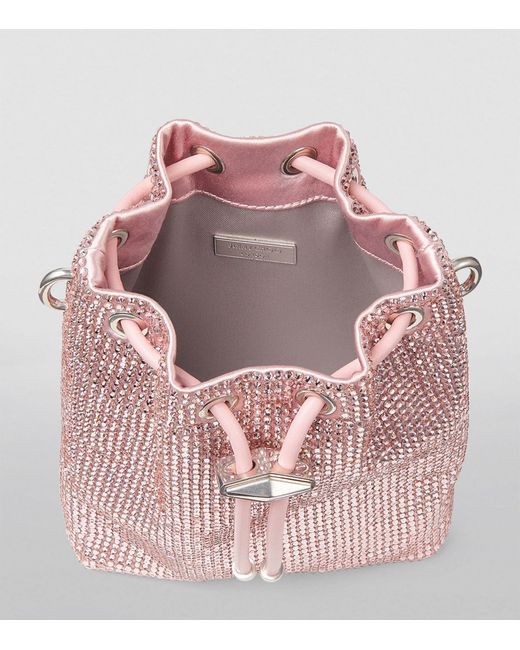 Jimmy Choo Pink Mini Cinch Bucket Bag