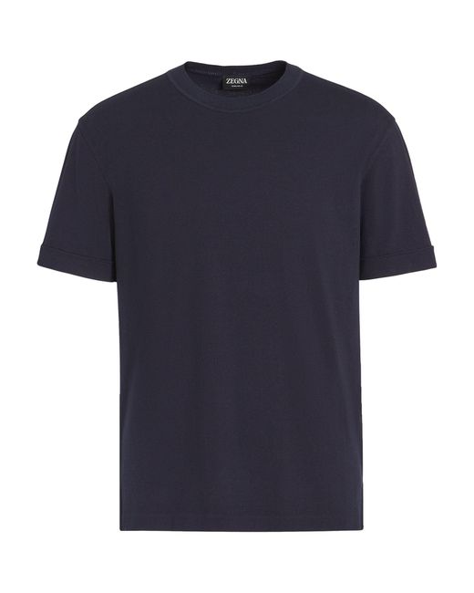 Zegna Blue 12milmil12 Wool T-shirt for men