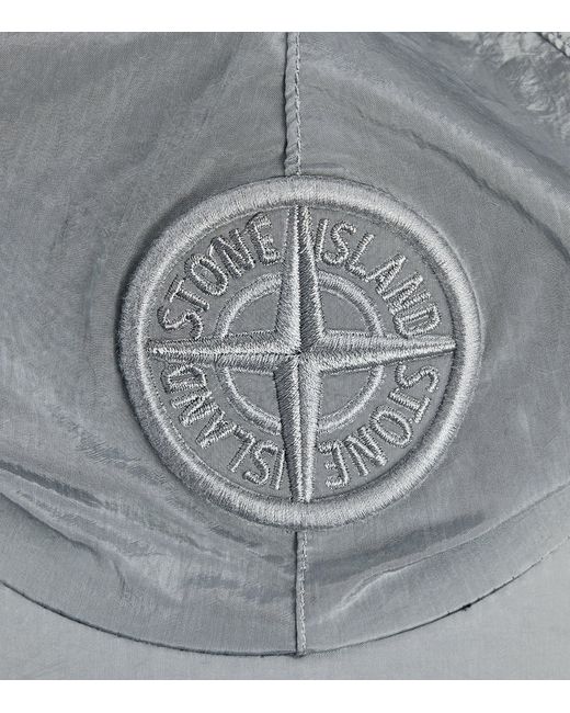 Stone Island Gray Logo Baseball Cap for men