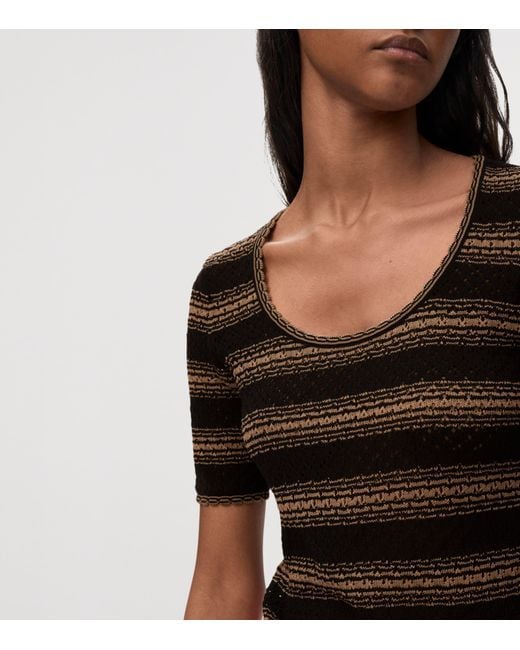 Loewe Black X Paula's Ibiza Stripe Short-Sleeve Sweater