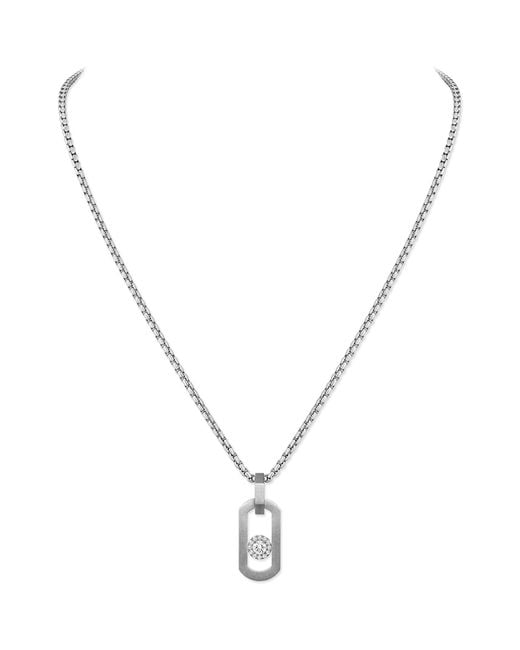 Messika Metallic So Move Titanium And Diamond Pendant Necklace