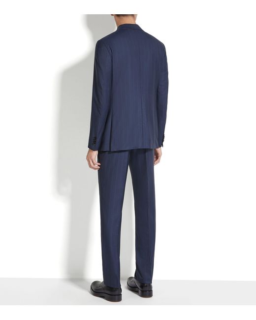 Zegna Blue Wool 15milmil15 2-piece Suit for men