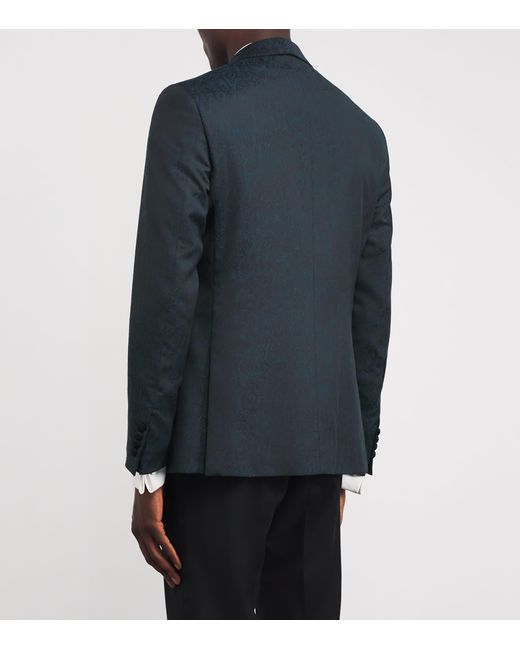 Pal Zileri Blue Floral Jacquard Dinner Jacket for men