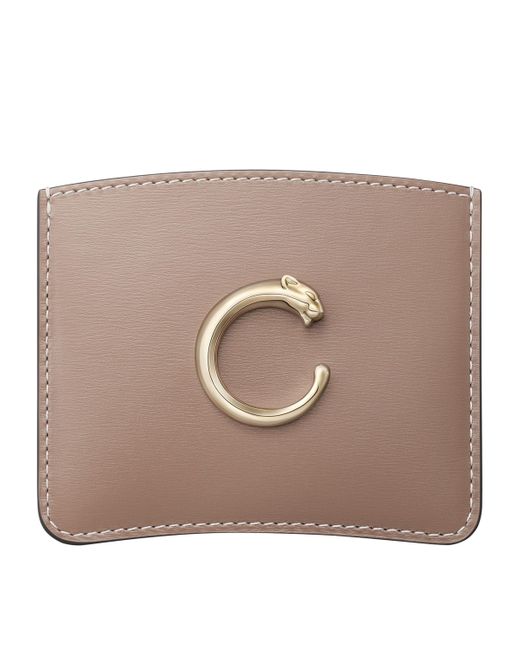 Cartier Brown Panthère C De Card Holder