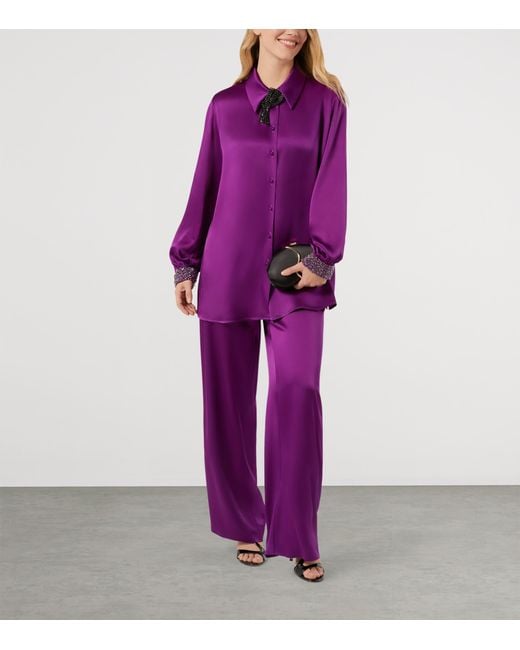 Marina Rinaldi Purple Embellished Shirt